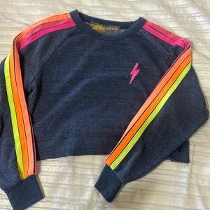 Aviator Nation Rainbow Bolt Crew